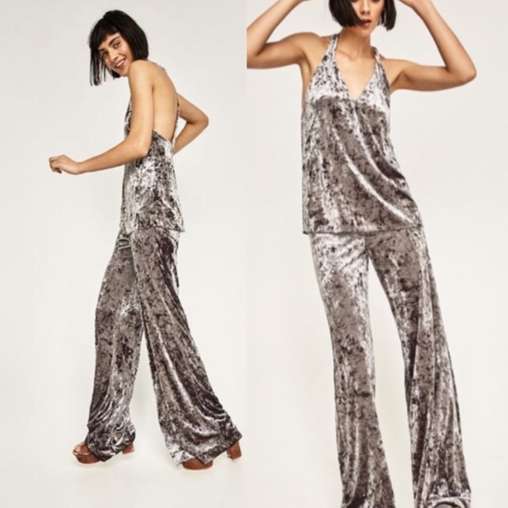 ZARA | Flowy Velvet Pants